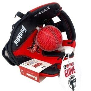 Franklin T Ball Glove and Ball Set Red New